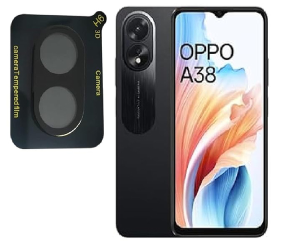 Tvrdené sklo na fotoaparát pre Oppo A18 4G / A38 4G, čierne