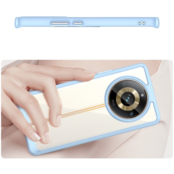 Obal na mobil pre Realme 11 Pro 5G / 11 Pro+ 5G, Fusion Hybrid, transparentné / modré