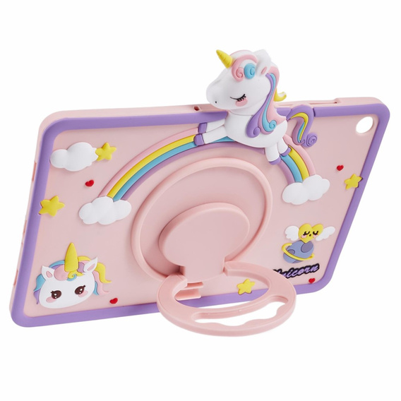 Detské puzdro pre Samsung Galaxy Tab A9+, Cute Patterns, so stojanom, ružové