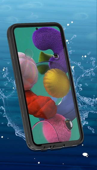Vodotesné puzdro IP68 pre Samsung Galaxy A51 4G, Redpepper, čierne