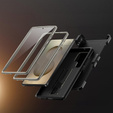Odolné puzdro pre Samsung Galaxy S25 Ultra – Tongate MECH Series Clip, čierne