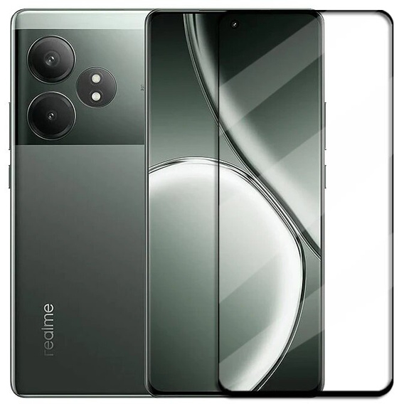 3D tvrdené sklo pre Realme GT 6 / 6T, čierny rám