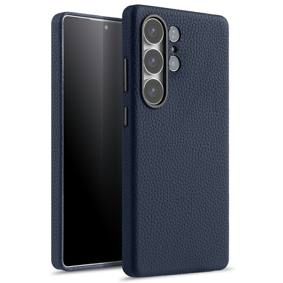 Puzdro MELKCO pre Samsung Galaxy S25 Ultra, kožené, tmavomodré
