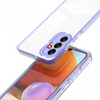 Obal na mobil pre Samsung Galaxy A14 5G, Fusion Hybrid, transparentné / fialové