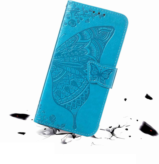 Klapkové puzdro pre Oppo Reno 13F / Oppo Reno 13FS, Butterfly, modré