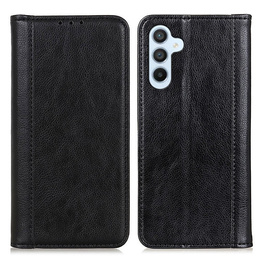 Flipové puzdro pre Samsung Galaxy S25 FE, Split Leather, čierne