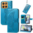 Klapkové puzdro pre Motorola Moto G15 / Motorola Moto G15 Power, Butterfly, modré