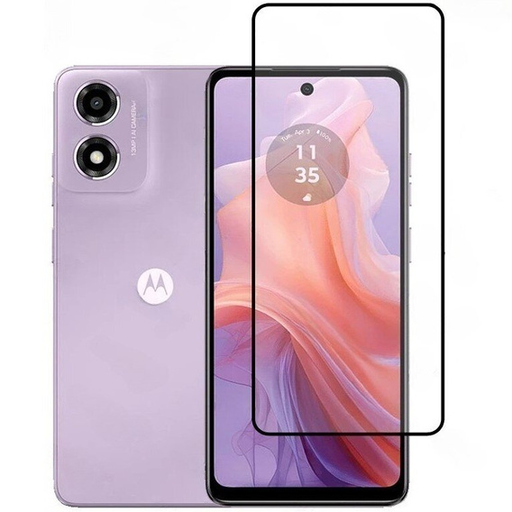 3D tvrdené sklo pre Motorola Moto E14, čierny rám