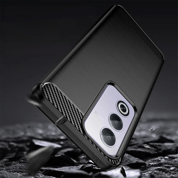 Obal na mobil pre Oppo A80, Carbon, čierne