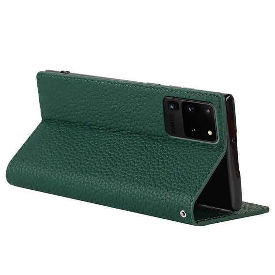 Kožené puzdro pre Samsung Galaxy S20 Ultra, ERBORD Grain Leather, zelený