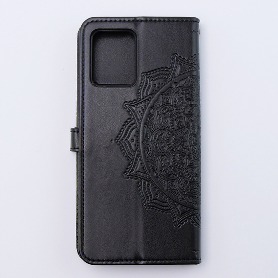 Klapkové puzdro pre Motorola Moto G54 5G, Mandala, čierne
