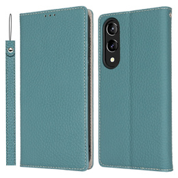 Klapkové puzdro pre Samsung Galaxy S25 Edge, Litchi Skin Grain, modré