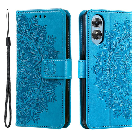 Klapkové puzdro pre Oppo A17, Mandala, modré