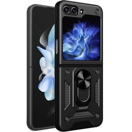 Pancierované obal na mobil pre Samsung Galaxy Z Flip5 5G, Nox Case Ring, čierne