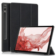 Puzdro pre Samsung Galaxy Tab S9 Plus, Smartcase s priestorom pre stylus, čierne