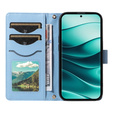 Puzdro s chlopňou pre Xiaomi Redmi Note 14 Pro 5G / Xiaomi Redmi Note 14 Pro+ 5G / Xiaomi Poco X7 5G, Rhombus Crossbody Leather, modré