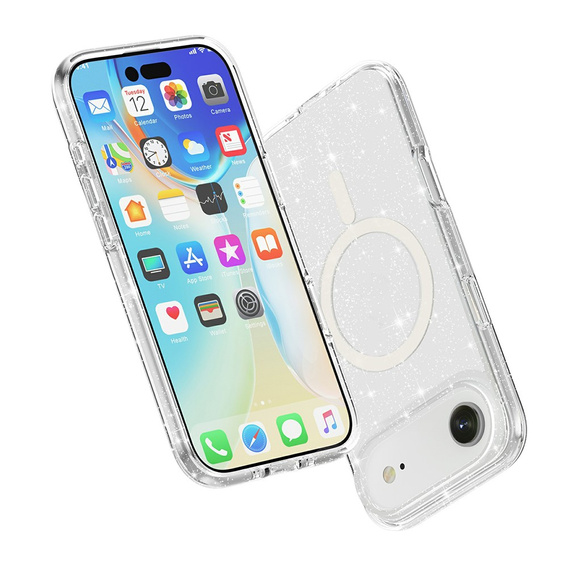 Puzdro pre iPhone Air, pre MagSafe, trblietavé, priehľadné
