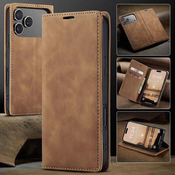 ERBORD Vintage case - flipová peňaženka pre iPhone 17 Pro Max