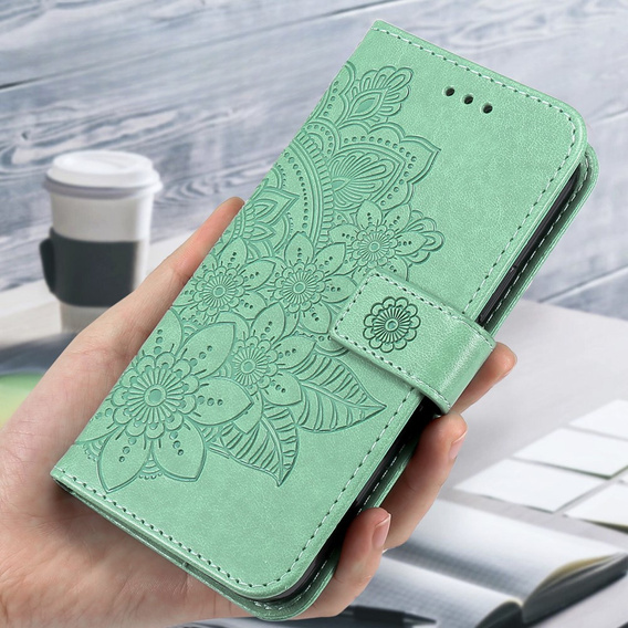 Klapkové puzdro pre Samsung Galaxy A54 5G, Mandala Flower, zelený