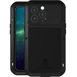 Love Mei Obal na mobil pre iPhone 13 Pro Max, armored with glass, čierne