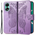 Klapkové puzdro pre Oppo A58 4G, Butterfly, fialové