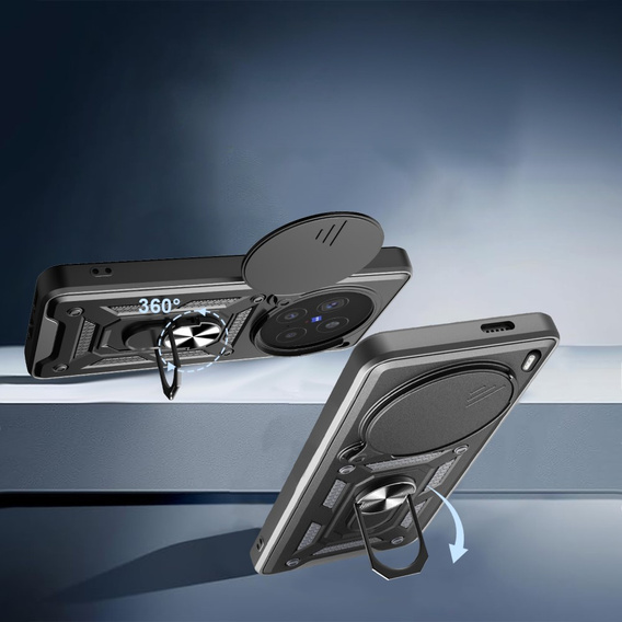 Obal na mobil pre Vivo X200 Pro 5G, CamShield Slide, čierne