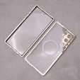 Magnetické puzdro Dual Glass MagSafe pre Samsung Galaxy S22 Ultra, zlaté