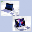 Puzdro + klávesnica iPad 10.2 2021 / 2020 / 2019 / Air 10.5 2019, Leather Pen Slot TouchPad, fialové