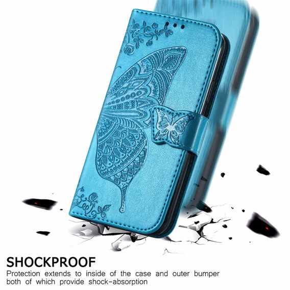 Klapkové puzdro pre Motorola Moto G32, Butterfly, modré