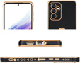 Puzdro pre Samsung Galaxy A25 5G, Electro heart, čierne + Full Glue Ceramic Glass