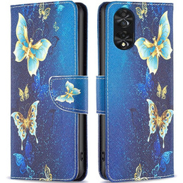 Klapkové puzdro pre TCL 40 NxtPaper, Wallet, Butterflies modré