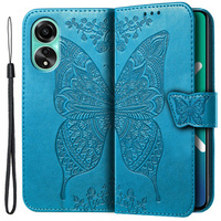 Klapkové puzdro pre Oppo A38 4G / Oppo A18 4G, Butterfly, modré