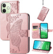 Klapkové puzdro pre Oppo A5 Pro 5G, Butterfly, ružové rose gold