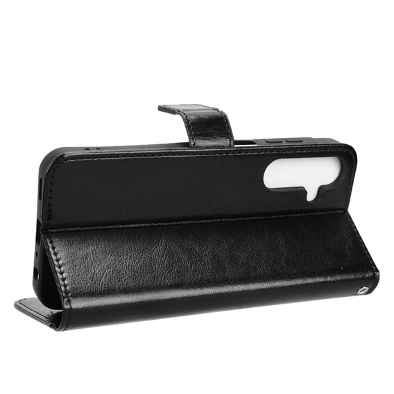Klapkové puzdro pre Samsung Galaxy A25 5G, Crazy Horse Wallet, čierne