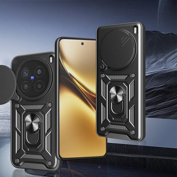 Obal na mobil pre Vivo X200 Pro 5G, CamShield Slide, čierne
