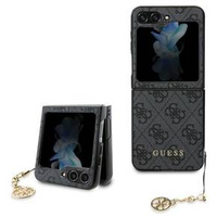 GUESS Obal na mobil pre Samsung Galaxy Z Flip 5 Charms Collection Hardcase, 4G Charms Collection Hardcase, sivé