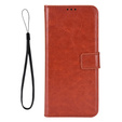 Klapkové puzdro pre Xiaomi Poco F7 Ultra, Crazy Horse Wallet, hnedé