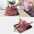 CASEME puzdro pre Samsung Galaxy A56 5G, Leather Wallet Cash and Card Slots, s remienkom, červené