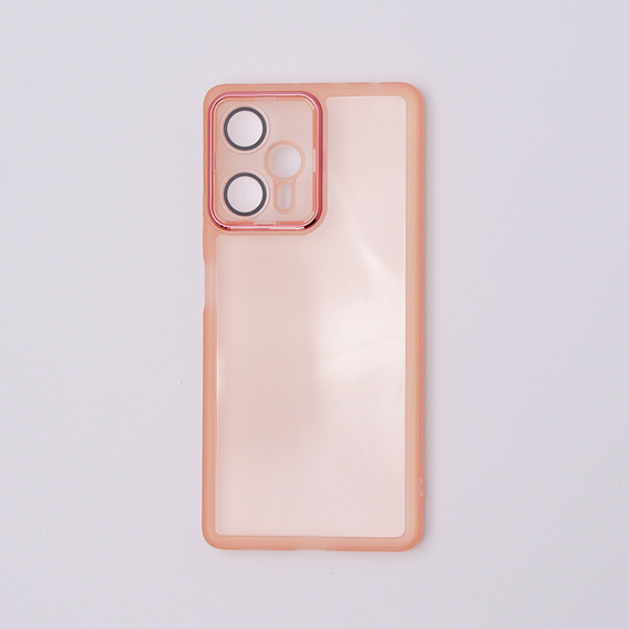 Obal na mobil pre Xiaomi Poco F5, Fusion Hybrid, transparentné / ružové