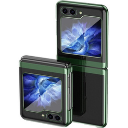 Puzdro pre Samsung Galaxy Z Flip7 FE / Z Flip6, PC Case, transparentné / zelené