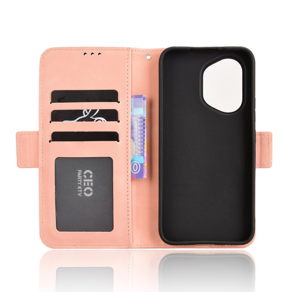 Klapkové puzdro pre Honor 400 5G, Card Slot, ružové