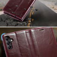 CASEME flipové puzdro pre Samsung Galaxy A34 5G, Waxy Textured, červené