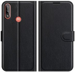 Klapkové puzdro pre Motorola Moto E7 Power / E7i Power, Wallet Litchi Texture, čierne