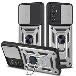 Obal na mobil pre Samsung Galaxy M52 5G, CamShield Slide, strieborné