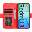 Klapkové puzdro pre Xiaomi Redmi 13, Card Slot, červené