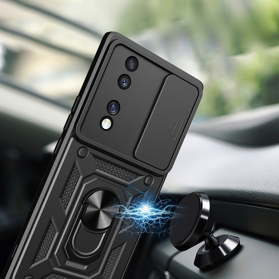 Obal na mobil pre Honor 70 5G, CamShield Slide, čierne