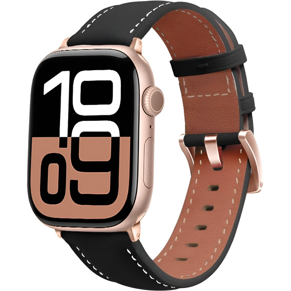 Kožený remienok pre Apple Watch 1/2/3/4/5/6/7/8/SE/Ultra 42/44/45/49 mm, ružový 