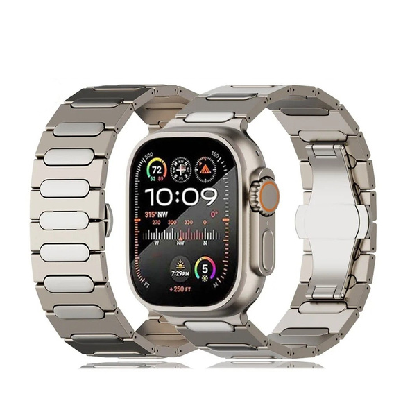 Náramok pre Apple Watch 1/2/3/4/5/6/7/8/9/SE/ULTRA/ULTRA 2 42/44/45/49MM, titán