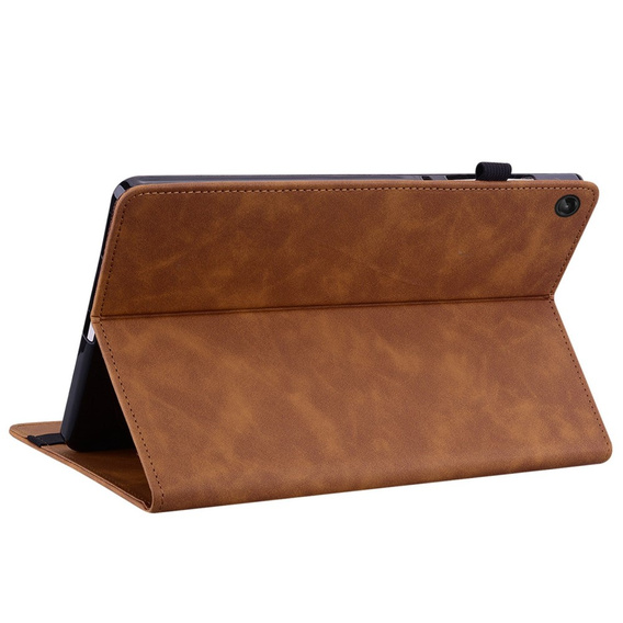 Puzdro pre Lenovo Tab M10 10.1 Gen 3, Wallet Pen Slot, hnedé