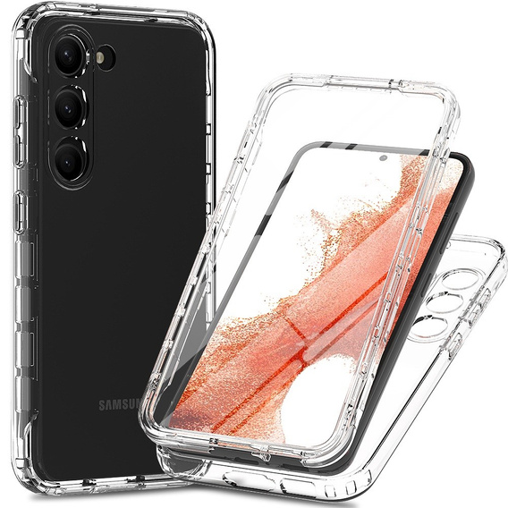 Puzdro pre Samsung Galaxy S23, Shockproof, s fóliou, priehľadné